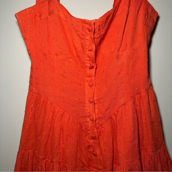 PQSwim Everly Romper Vibrant Orange Flowy Summer Vacation Resortwear Staple XS/S - Picture 4 of 16